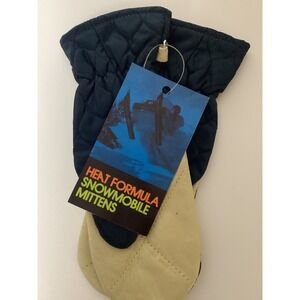Boss Blue Ribbon Heat Formula Snowmobile Mittens SM Navy Quilted Suede Windproof